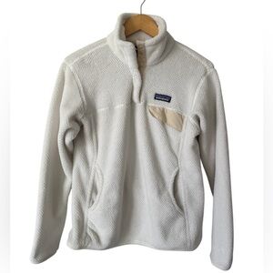 Patagonia Polartec Thermal Pro Snap T‎ Fleece Pullover Cream Women’s M
